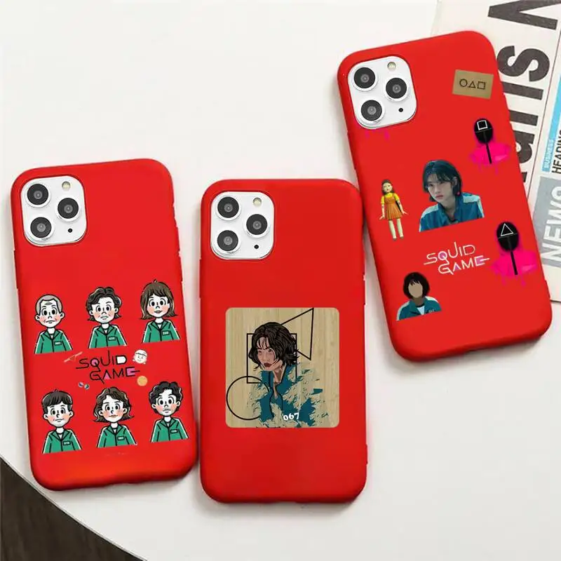 

Squid Game Lee Jung Jae Phone Case Candy Color for iPhone 6 6S 7 8 11 12 XS X SE 2020 XR mini pro Plus MAX mobile bags