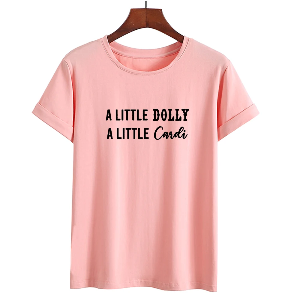 

Cute A Little Dolly T Shirts Women Short Sleeve Black Cotton Tshirt Women Casual O-neck Tee Shirt Femme Loose Camisetas Mujer