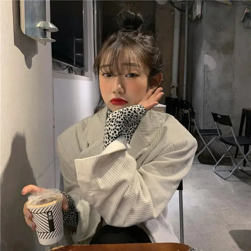 Женская осенне-зимняя футболка с длинным рукавом и высоким воротником - купить по