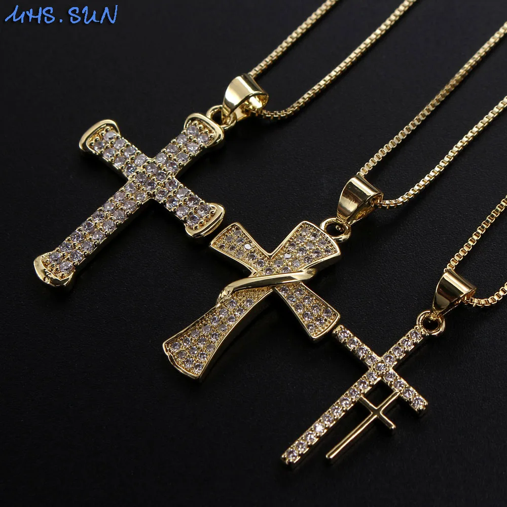 Женское ожерелье с подвеской в виде креста под солнце