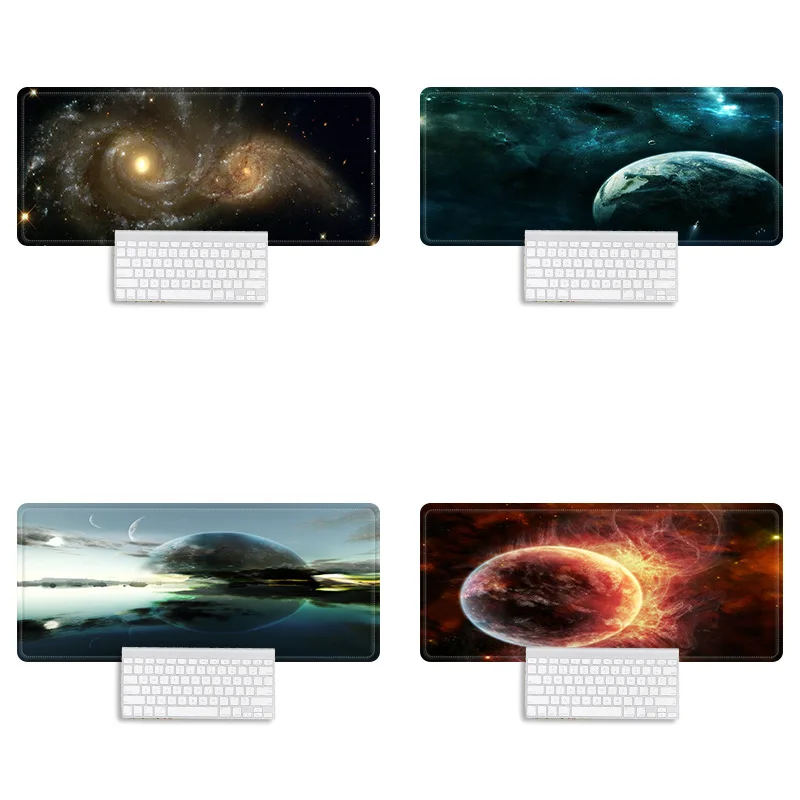 

Очень большой игровой коврик для мыши Starry Sky 800x300 мм, Противоскользящий коврик для компьютерных игр из натурального каучука, коврик для мыши,...
