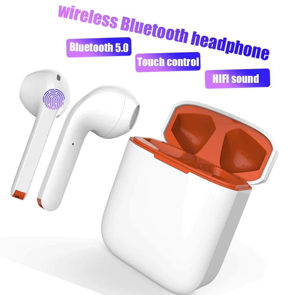 Tws в наушниках bluetooth 5,0 Беспроводные наушники с сенсорным управлением спортивные Bluetooth наушники для дропшиппинг pk i12