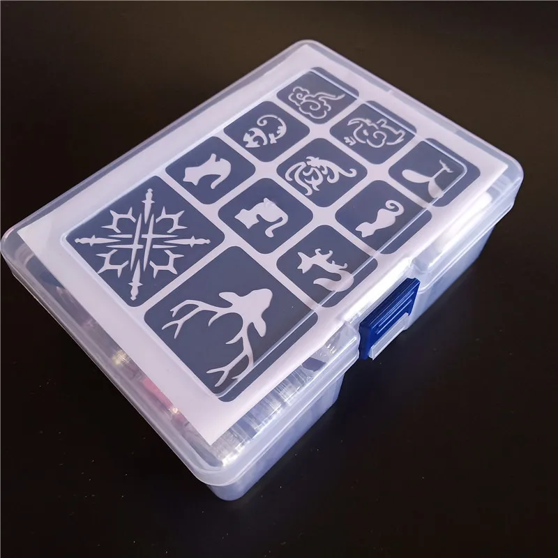 Набор для татуировок 24 цвета блестящие светящиеся водонепроницаемые рисования