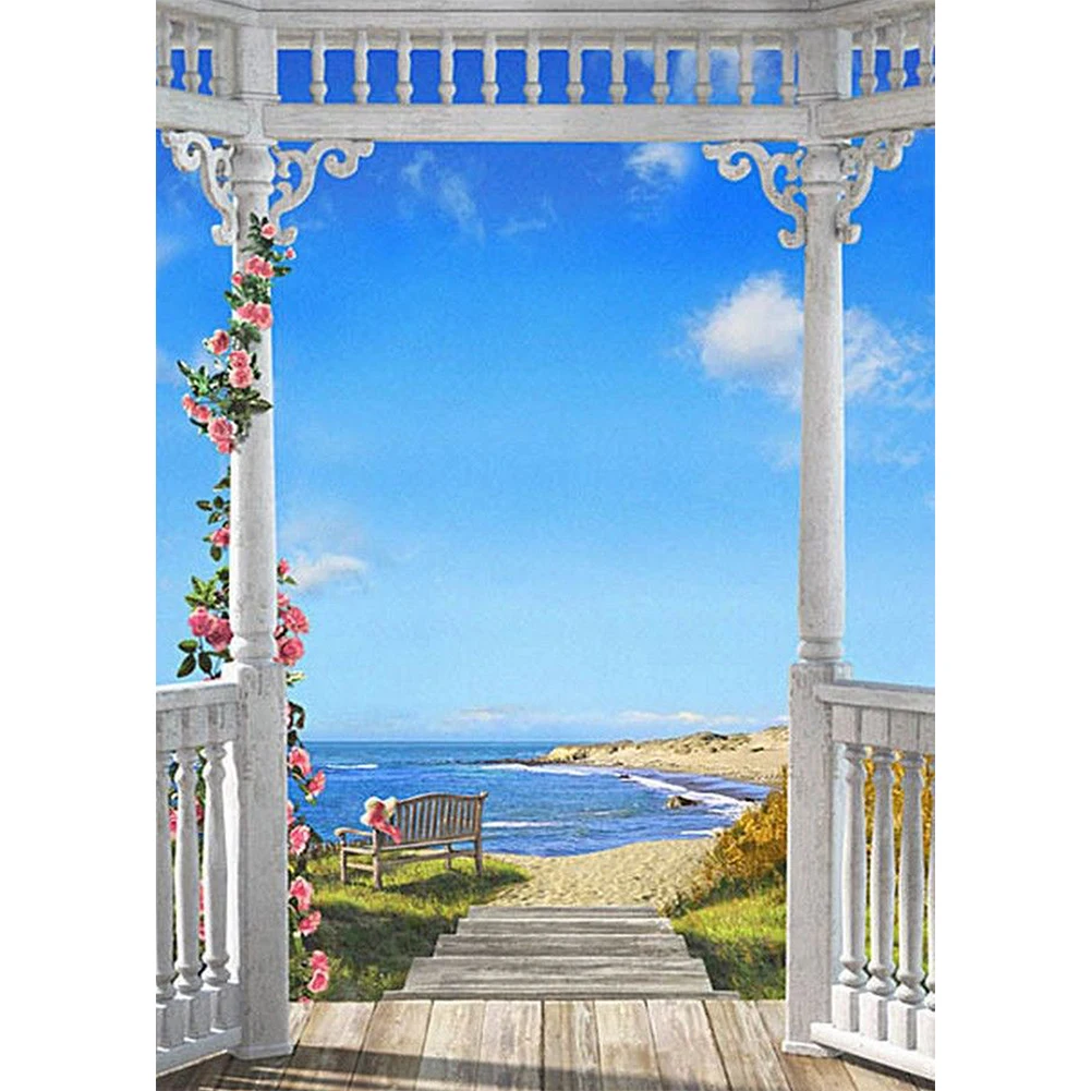 

5D Diy Diamond Painting Ancient Western Blue Sky Rhinestone Square/round Diamond Embroidery Mosaic Bead Home Decoration Gift