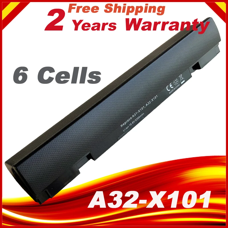

HSW New 10.8V 6 CELL Laptop Battery For ASUS Eee PC X101CH X101 X101C X101H Replace: A31-X101 A32-X101 5200mAh fast shipping