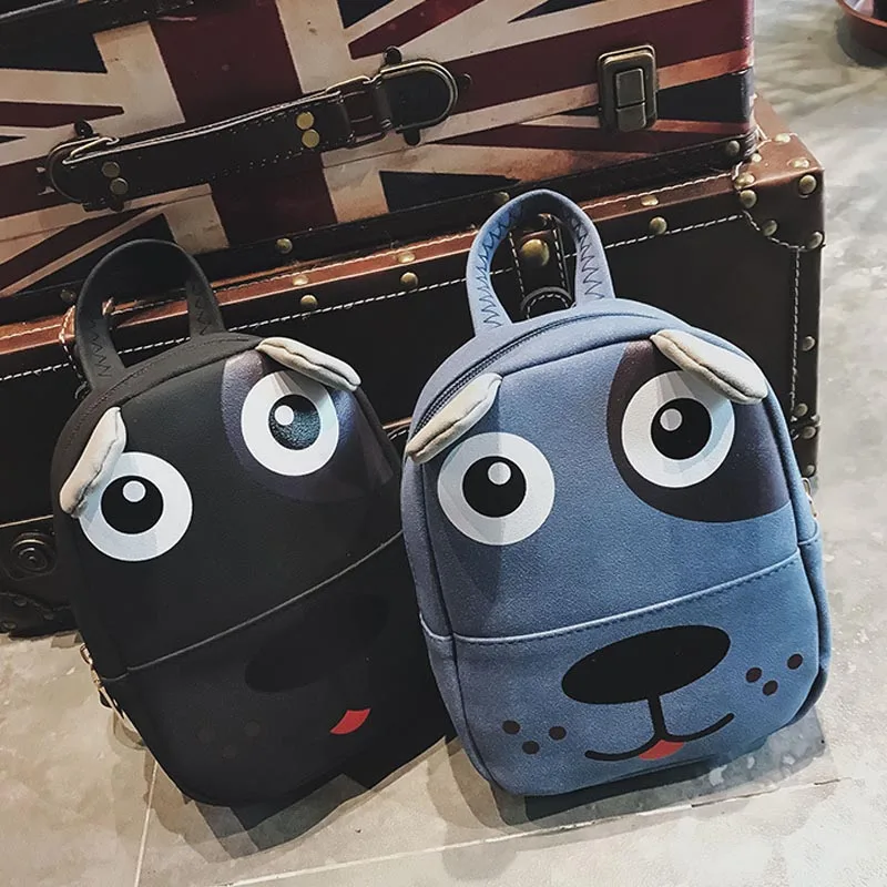 Модный детский рюкзак для женщин из искусственной кожи с милой собакой школьные