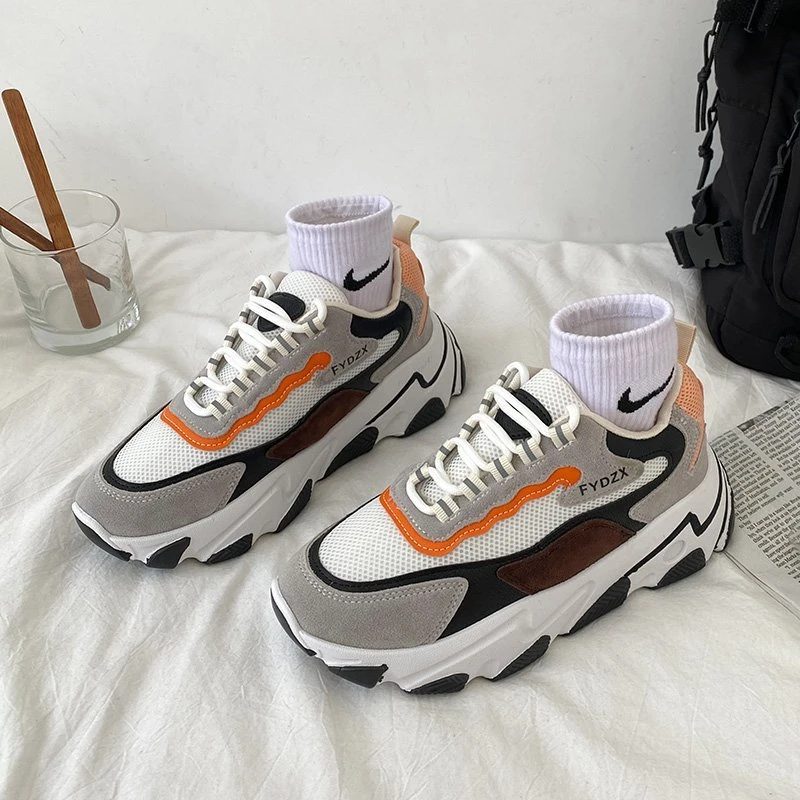 Женские кроссовки на массивной платформе желтые или зеленые спортивные толстой