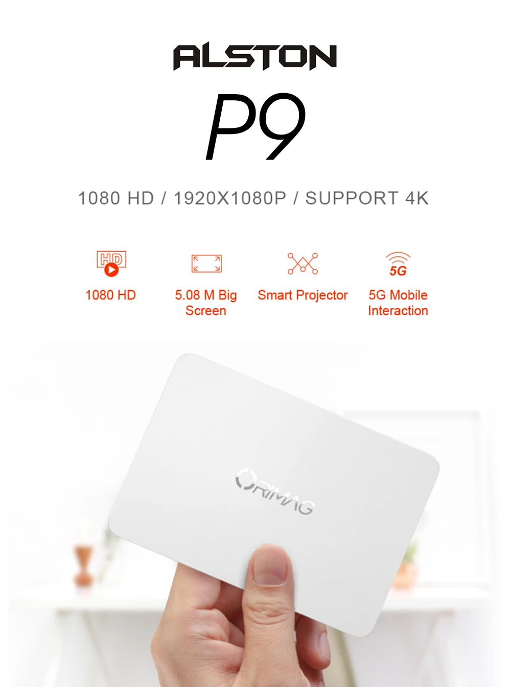 ALSTON P9 мини DLP проектор HD Android легко носить с собой домашний 1080P |