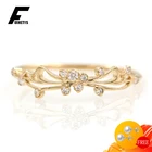 Женское кольцо из серебра 925 пробы, с инкрустированным Цирконом