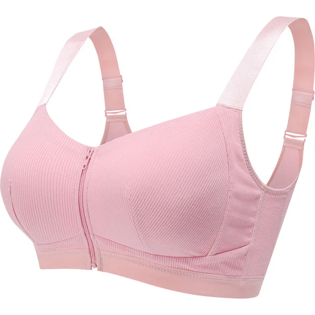 Для женщин Беспроводной Fornt застежка бюстгальтер полный охват Большие размеры