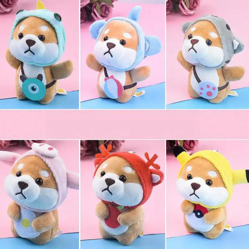 Милый 13 см Акита Шиба ину плюшевая кукла игрушка брелок для животных мини