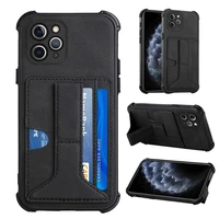 for iphone 11 12 13 pro max 11 12 13 pro 12 13 mini 11 12 13 leather back phone case holder shockproof full protective cover