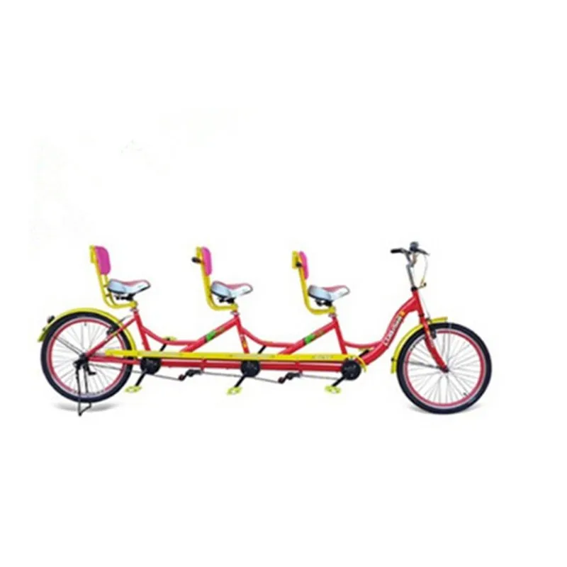 2pcs/lot Pedal Three Person Lovers Surrey Bikes Adult Tourist Road Tandem Sightseeing Bicycle | Бытовая техника
