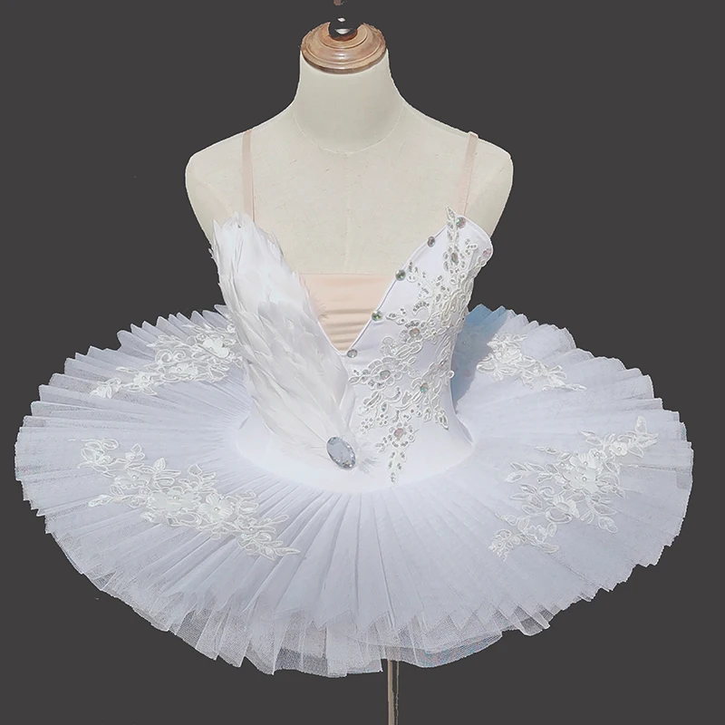 

New high-end feather tutu children's female cygnet fluffy tutu skirt girl professional tutu skirt costume