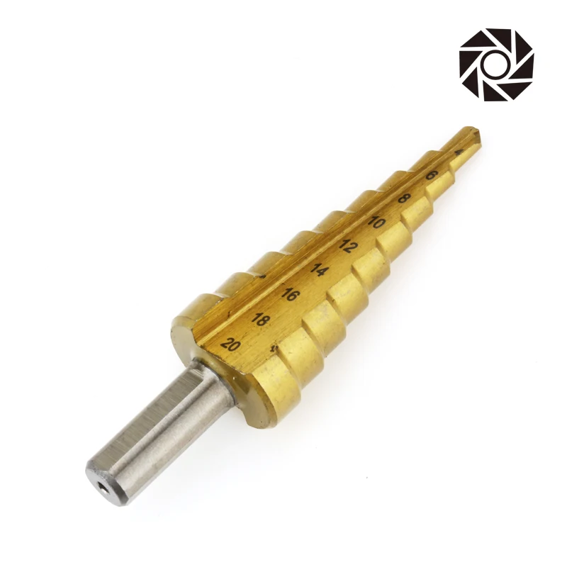 

Large Steel step drill bit HSS 6542 4-12mm 4-20mm 4-22mm 4-32mm Cone Drill Countersink Titanium Bit Set Hole