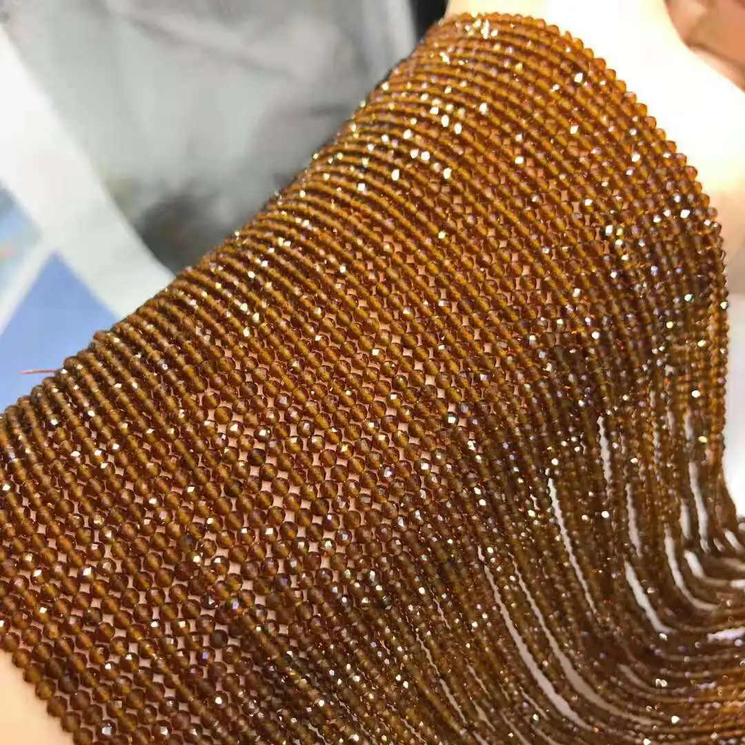 Модные блестящие оранжевые круглые бусины из натурального камня 2-2 5 мм для