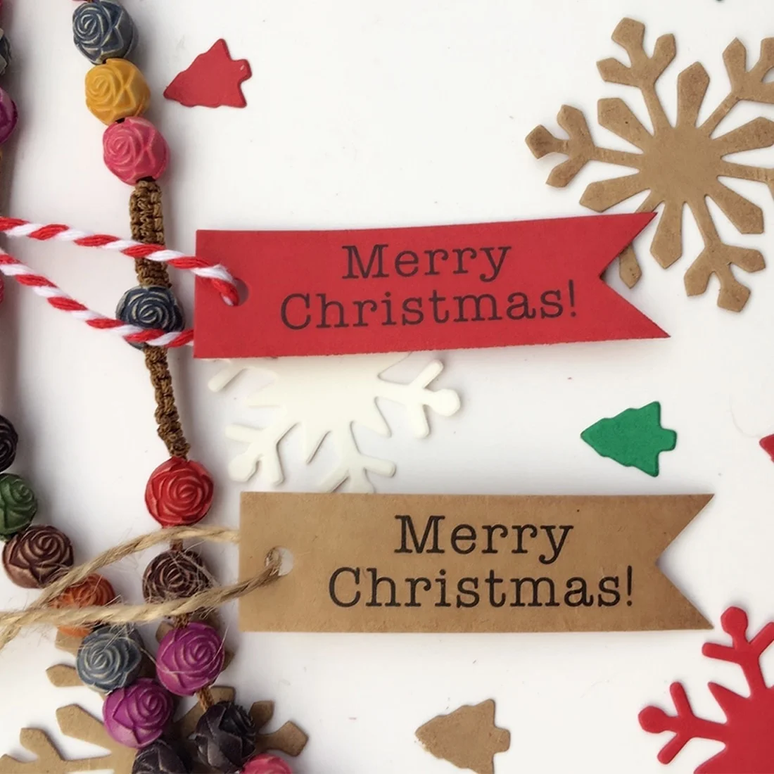 100 шт Счастливого Рождества Висячие бирки пакет простые этикетки рождественские