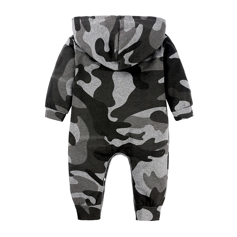 Модный детский камуфляжный комбинезон для новорожденных девочек и мальчиков