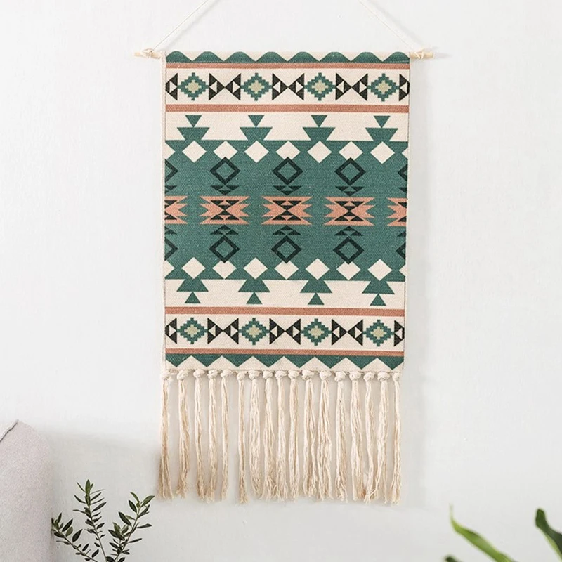 Плетеный макраме в богемном стиле с кисточками вязаный гобелен ручной работы