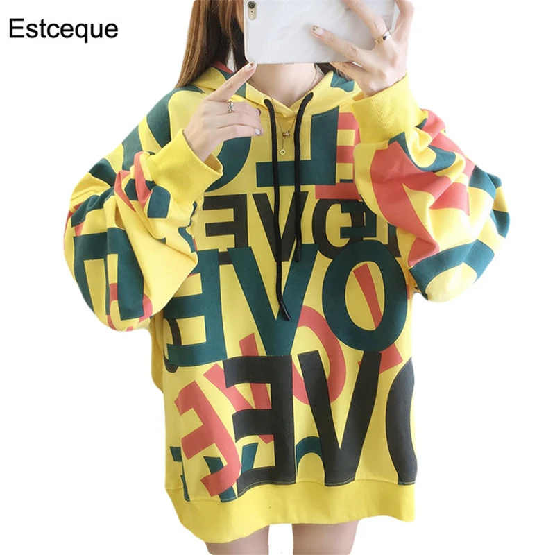 Осенние новые корейские свободные толстовки большого размера женские тонкие с