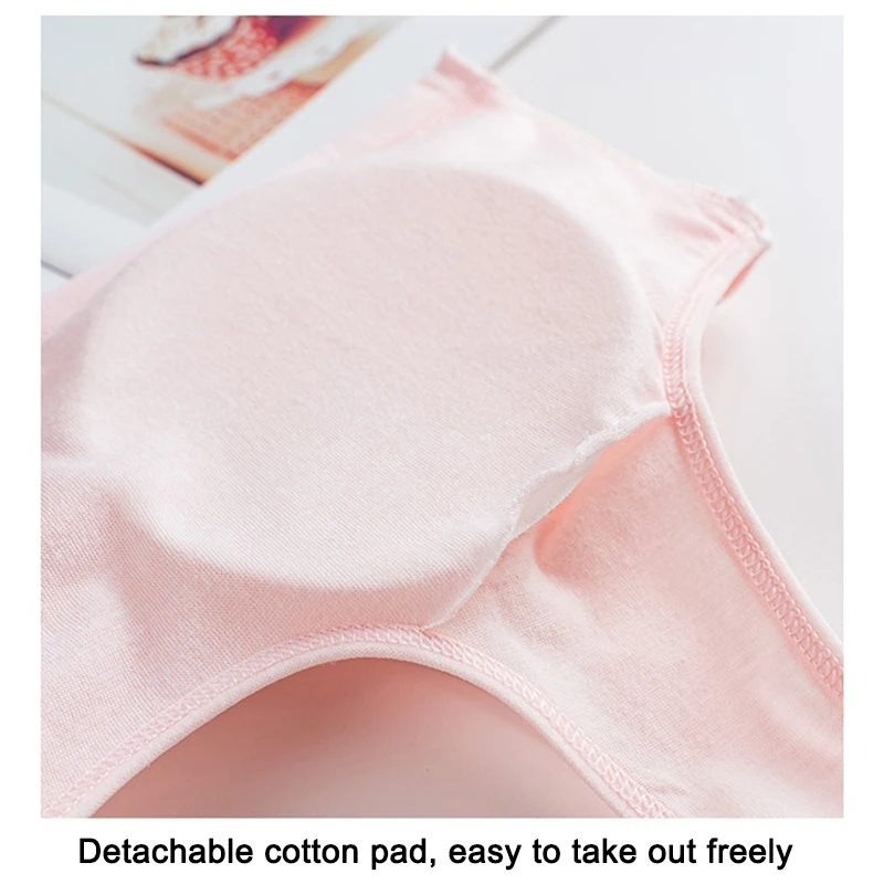 

Little Girls Soft Sport Bra Cotton Spandex Small Vest Design Wireless Bralette FS99