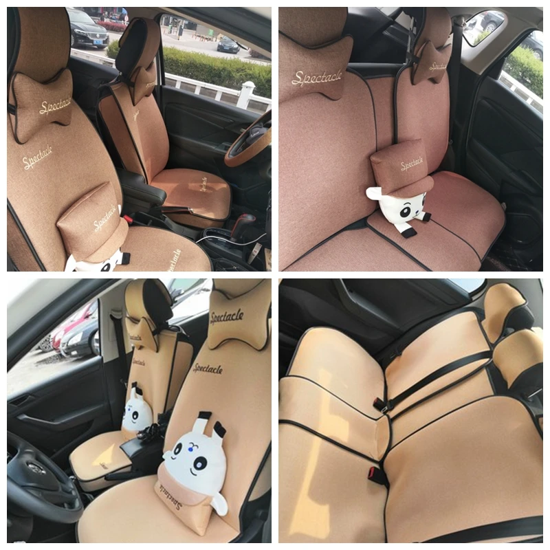 Передняя+ задняя крышка сиденья автомобиля набор для Renault Duster Latitude Clio Sandero Koleos Kadjar Logan Talisman Espace Kangoo Laguna Fluence