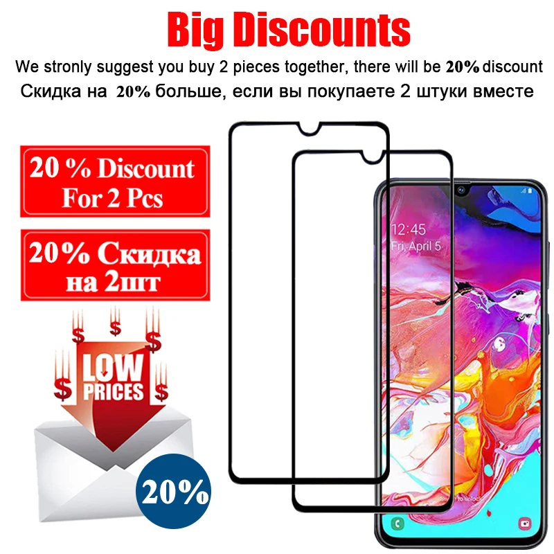 Screen Protector On For Samsung Galaxy A50 A10 50A A20 A40 A30 Sansung Galax Protective Glass A 50 10 Tempered Armored Film |