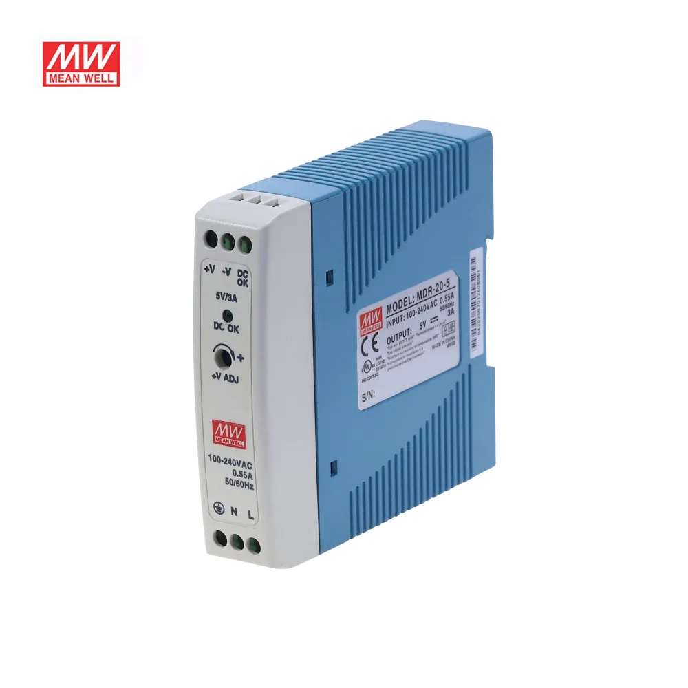 MDR-20 20W одиночный выход 5V 12V 15V 24V Din Rail импульсный источник питания AC/DC | Лампы и
