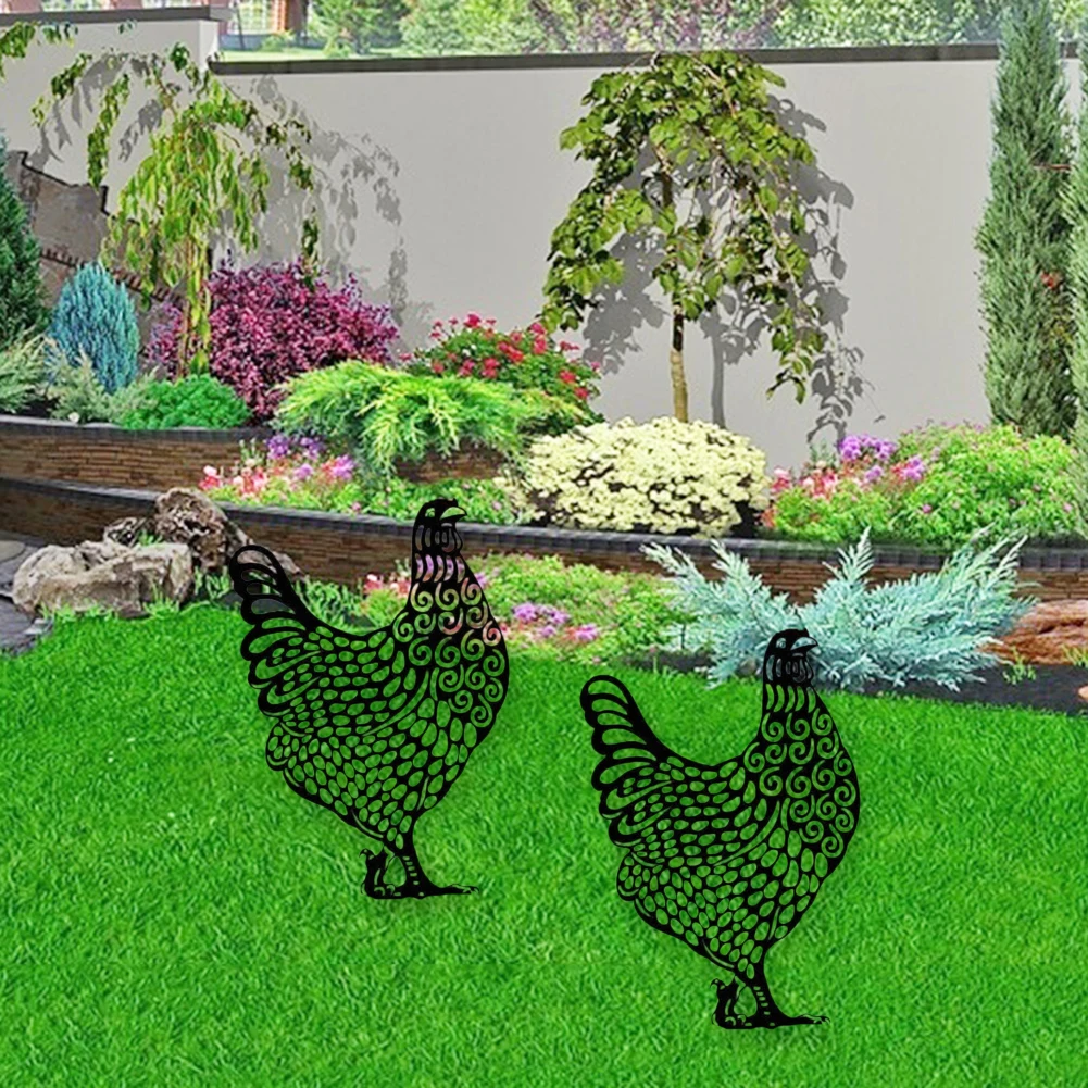 Очаровательные Цыплята с полым дизайном орнамент Акриловая ферма животные