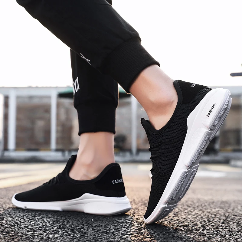 Кроссовки мужские сетчатые Повседневные Дышащие хлопковая ткань без шнуровки