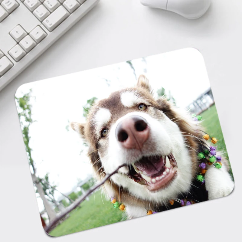 

Animal Dog Funny Expression Printed Mouse-pads Non-slip Desk Mice Mats for Office Table Pad S Size 22x18/25x20/25x29cm