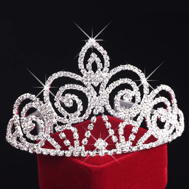 Женский Большой Хрустальный цветок тиара свадебная украшения для невесты обручи