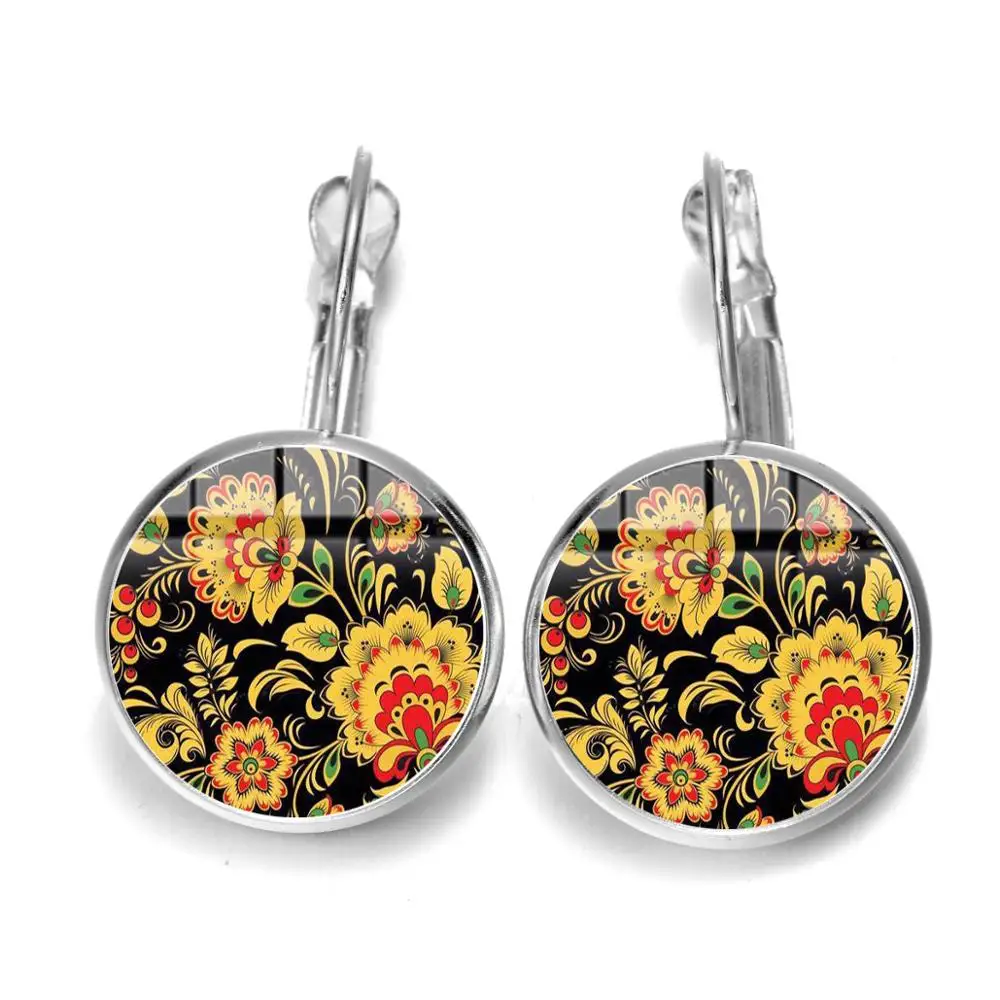 Азиатских Хохлома русским народным творчеством узор серьги для женщин и девочек
