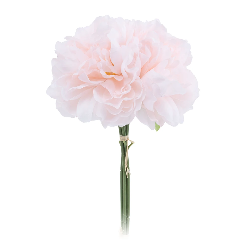 Light Pink 4 шт. красивые шелковые пионы, искусственные цветы, белый букет, большое искусственное домашнее растение, украшение, Свадебная вечеринка, сделай сам, синий цвет - Цвет: Light Pink
