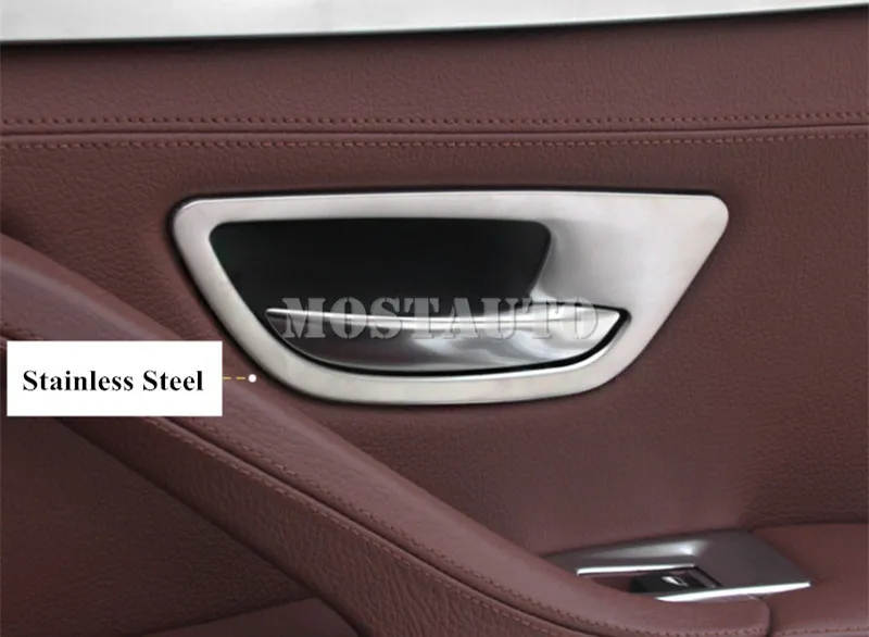 For BMW 5 Series F10 F11 Inner Car Door Handle Bowl Frame Cover Trim 2011-2016 4pcs Accessories Interior Decor | Автомобили и