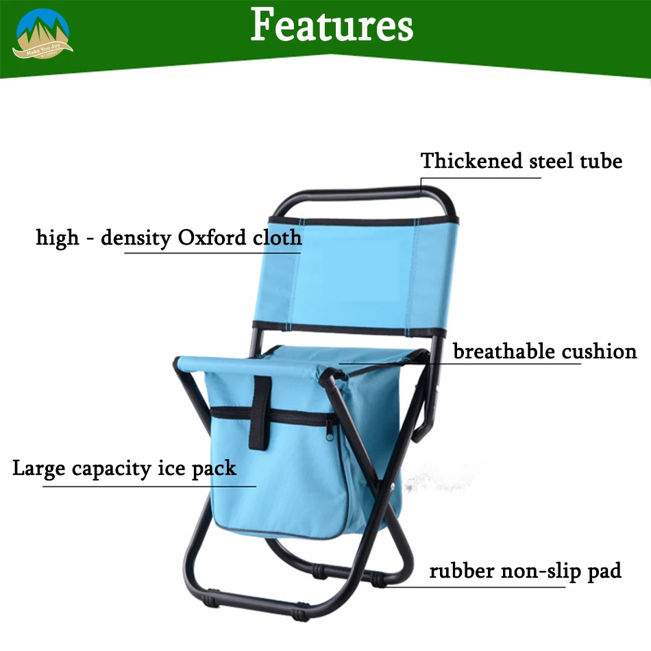 Компактный легкий портативный складной рыболовный стул MYJ туристический для