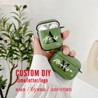 Мягкий Роскошный силиконовый чехол с персонализированным именем и буквами для Air Pods, чехол для беспроводного Bluetooth Airpod pro, чехол сделай сам, Лидер продаж