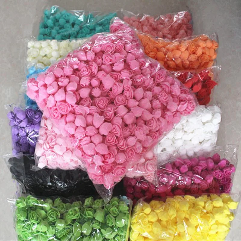 

100 Pcs 2.5cm Rose Head DIY Teddy Bear Material Rosas Artificiales Simulation Artificial PE Foam Flower