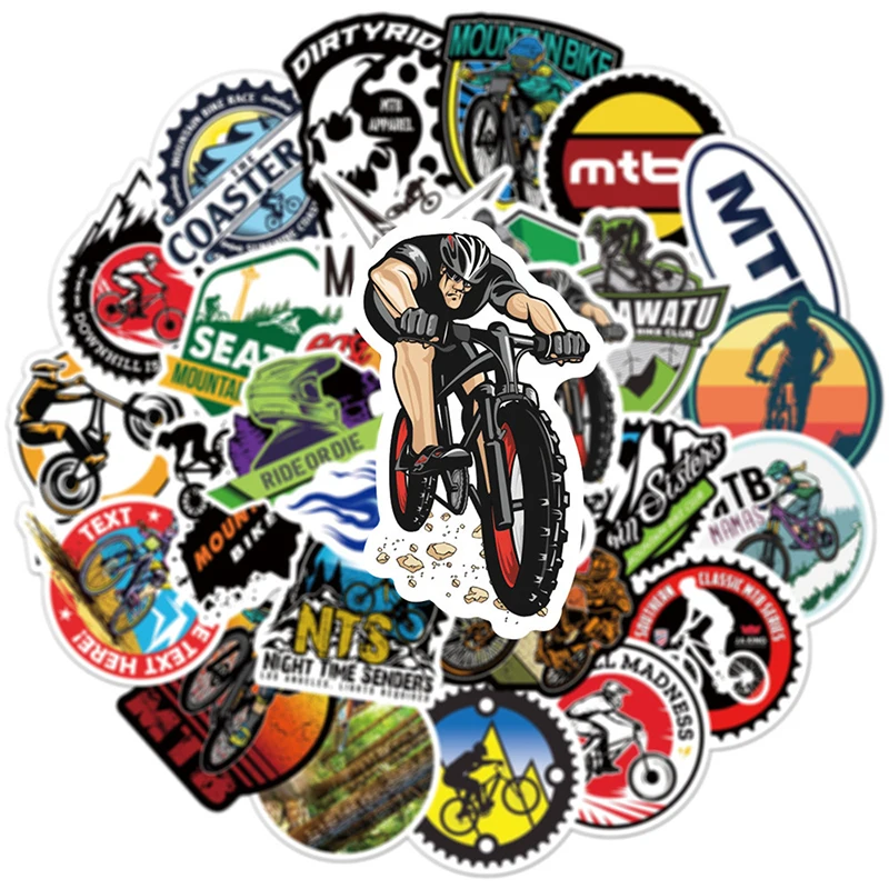 Pegatinas de Anime para bicicleta de monta&ntilde;a, 50 Uds., pegatina de Graffiti Chico, juguete, equipaje, guitarra, port&aacute;til-0