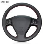DIY ручной работы черного цвета из искусственной кожи чехол рулевого колеса автомобиля для Защитные чехлы для сидений, сшитые специально для Chery Fulwin 2 2013-2016 A3 2010-2012