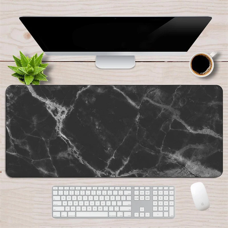 

70X30cm Large Marble XL Mouse Pad Gamer Office Rubber Big Mousepad Otaku Keyboard Fashion Locking Edge Computer Laptop Desk Mat