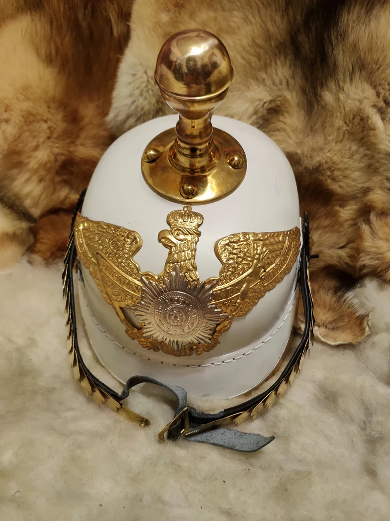 Белые рыцарские шлемы для Хэллоуина носимые немецкие военные прусский шлем