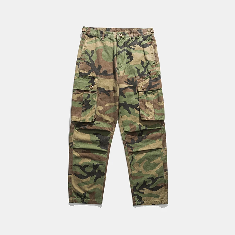 

Мужские камуфляжные комбинезоны, повседневные брюки-карго, военные тактические уличные брюки на молнии со множеством карманов, рабочие мот...