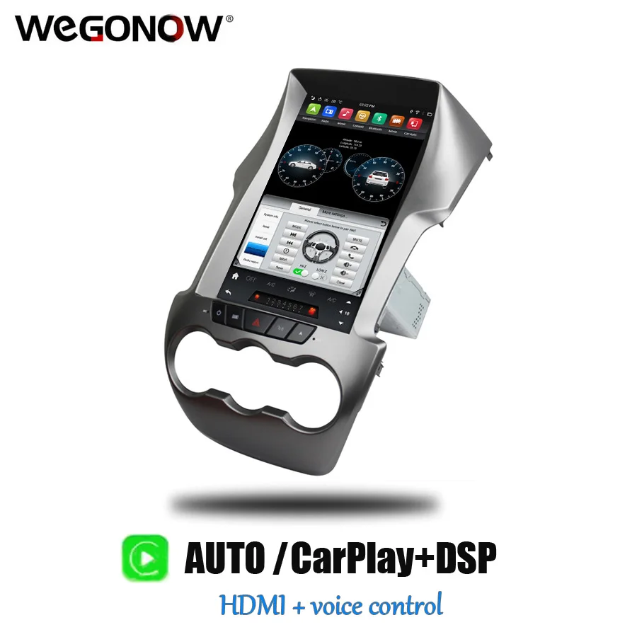 

DSP PX6 IPS Carplay Голосовое управление Tesla 12,1 дюйма Android 9,0 4G RAM 64 Гб ROM авто радио GPS navi BT5.0 для Ford Ranger 2011-2016