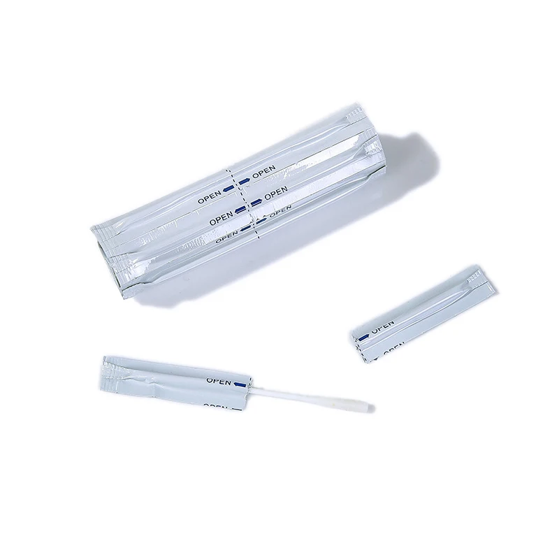 100 шт./лот шт. пропитанная спиртом хлопковая ткань тампоны двойные палочка для