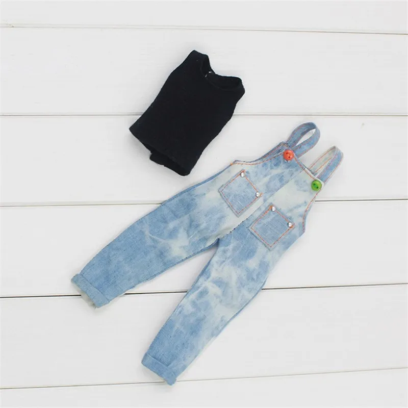 Костюм для куклы ICY DBS Blyth джинсовый комбинезон шарнирного тела милый костюм