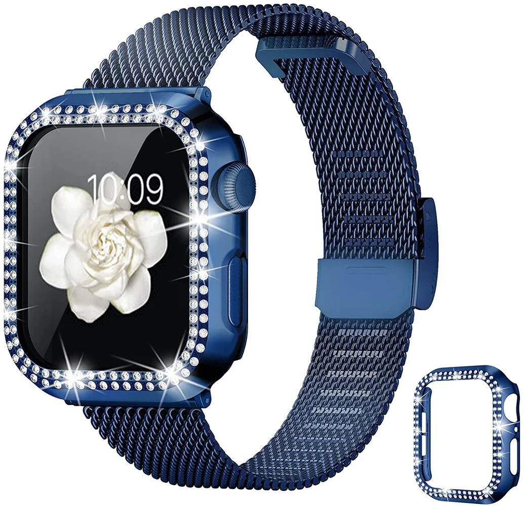 

Strap for Apple Watch Strap 44mm 40mm Stainless Steel Metal Bracelet Correa for Apple Watch 6 5 4 3 SE for IWatch 42mm 38mm