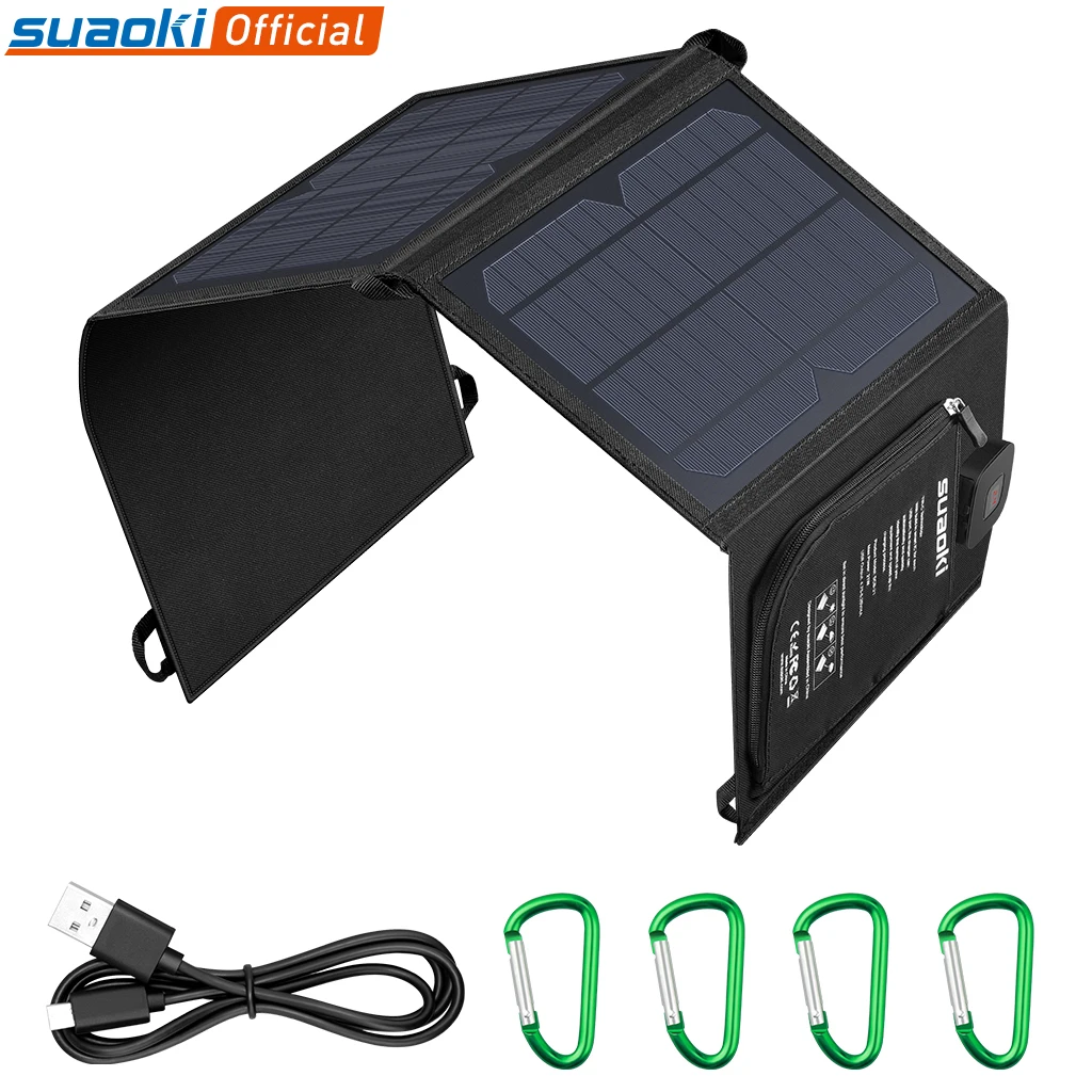 20 Вт компактное складное зарядное устройство на солнечной батарее с usb кабелем