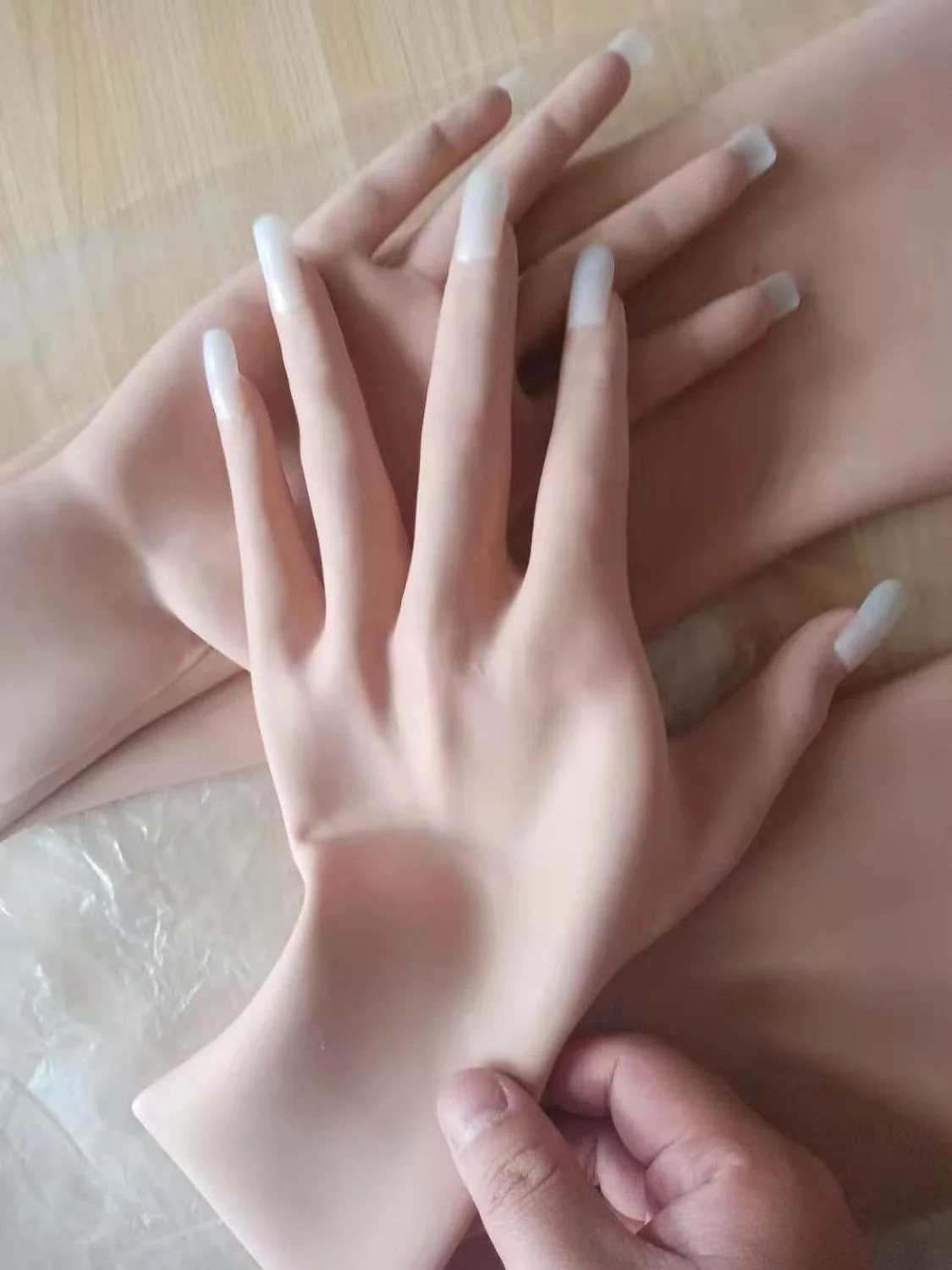 

Обновленная Реалистичная мягкая женская силиконовая перчатка длиной 60 см, 6 г
