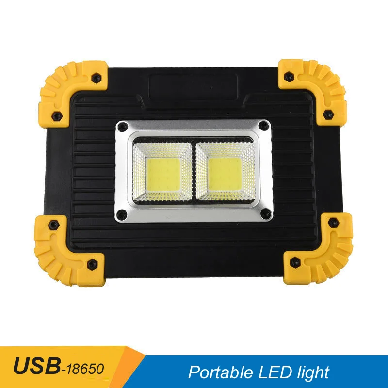 저렴한 LED 작업 램프 LED 휴대용 랜턴 방수 4 모드 비상 휴대용 스포트라이트 충전식 투광 조명 캠핑 조명 5 개